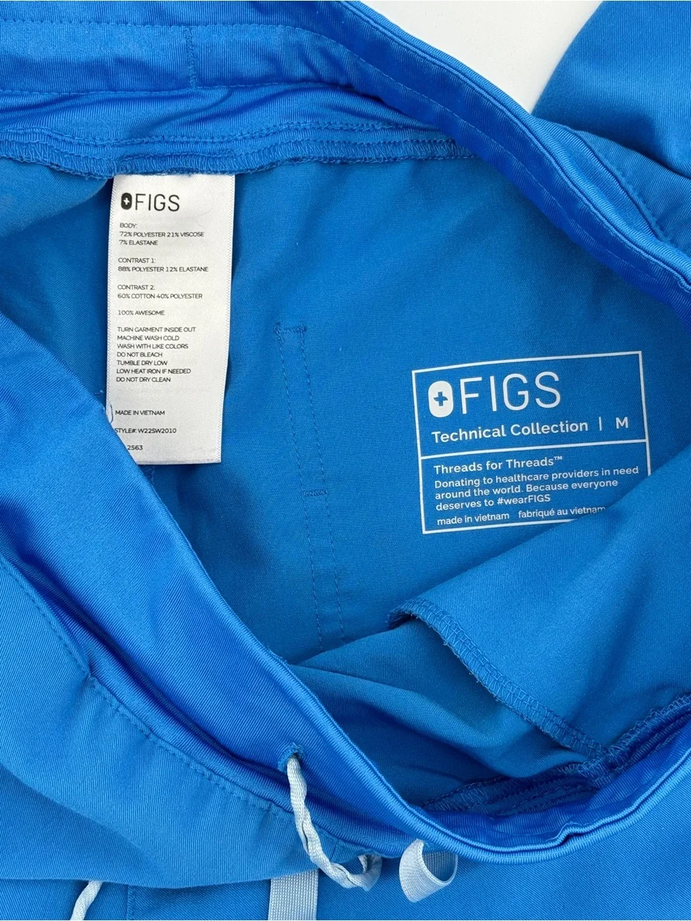 FIGS Blue Drawstring Jogger Pants